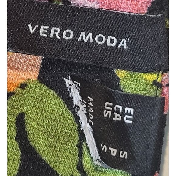 NEW VERO MODA Small Multi-Color Floral Singlet Ankle Dress Tropical Casual Beach - Picture 2 of 15